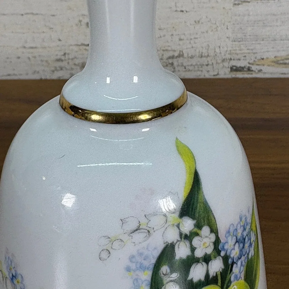 Vintage Bareuther‎ Waldsassen Porcelain Dinner Bell Porcelain Hand Painted